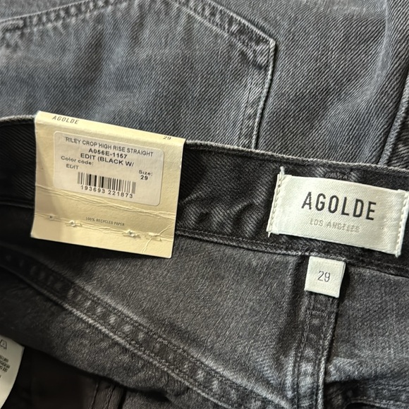 🆕 Agolde Riley High‎ Rise Straight Crop - Picture 7 of 7